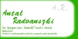 antal radvanszki business card